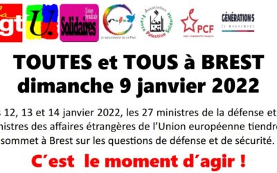 MANIFESTONS MASSIVEMENT A BREST – Dimanche 9 janvier 2022
